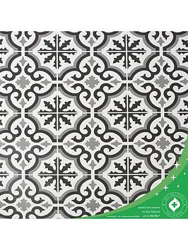 Contour Grecian Anti-Bacterial Black Wallpaper