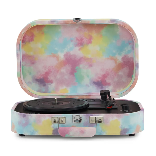 Crosley Discovery Vintage Tie-dye Turntable With Rca Output