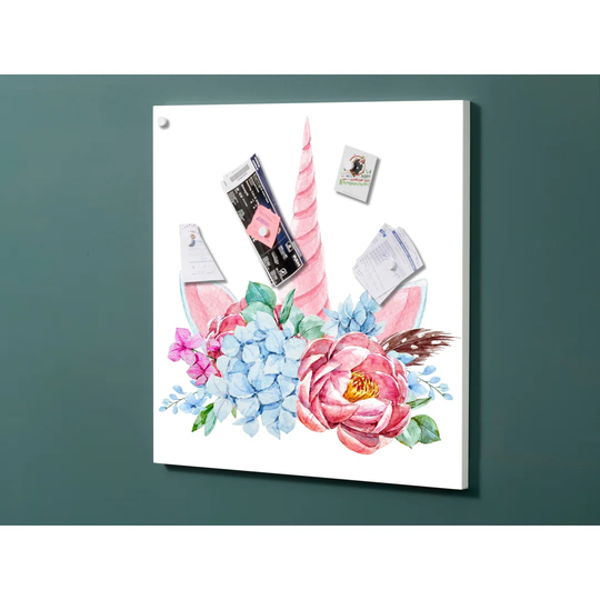 Notiz Motive Unicorn Magnetic Wall Mounted Cork Board