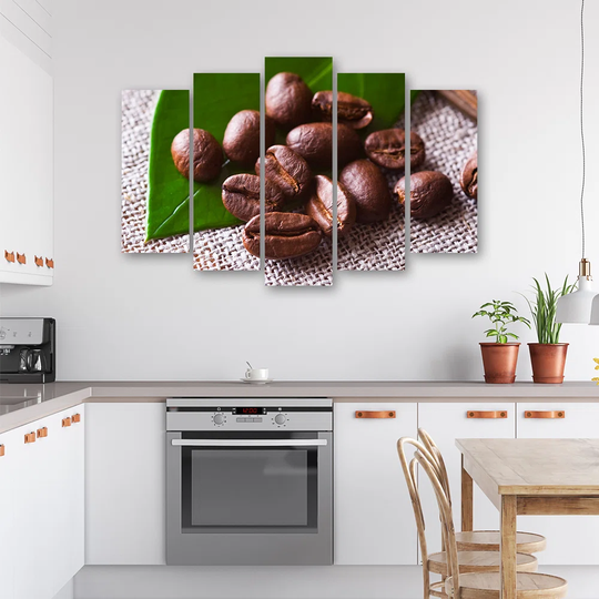 Canvas Print Coffee Bean Leaf
