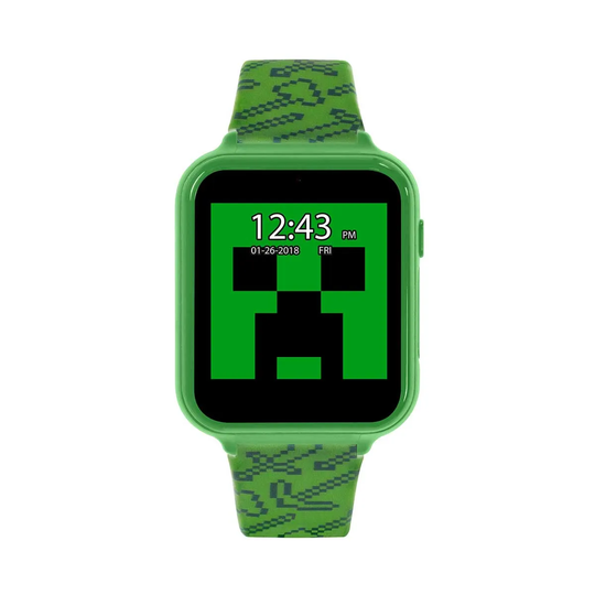 Disney Minecraft kids interactive watch with printed soft silicone strap.