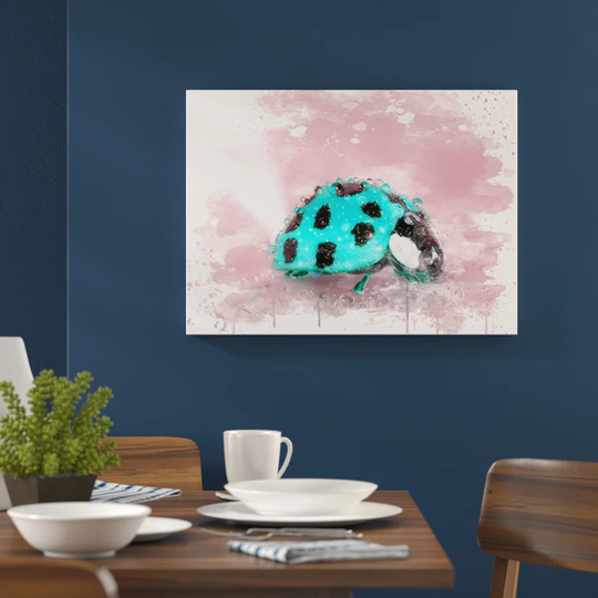 'Blue Ladybird' Graphic Art Print Poster