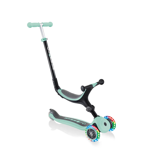 Globber Go Up Foldable Scooter with Lights - Mint