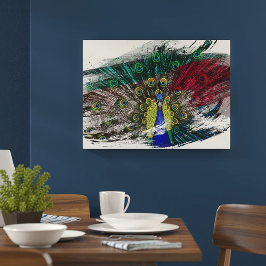 'Peacock' Graphic Art Print Poster