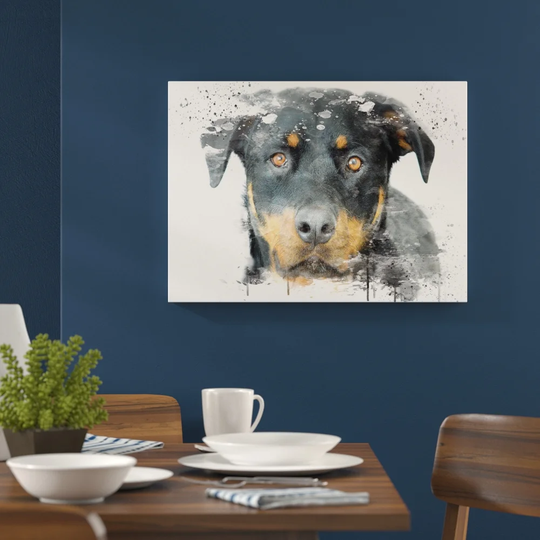 'Rottweiler Dog' Graphic Art Print Poster