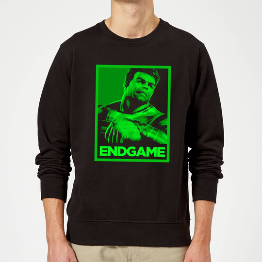 Avengers Endgame Hulk Poster Sweatshirt - Black - L - Black