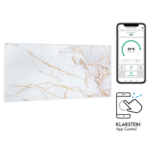 Wonderwall Air Art Smart Marble 700 Watt Electric Infrared Panel Heater