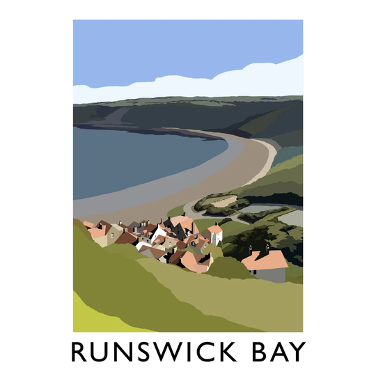 Runswick Bay 2 by Richard O'Neil - Graphic Art Print on Paper