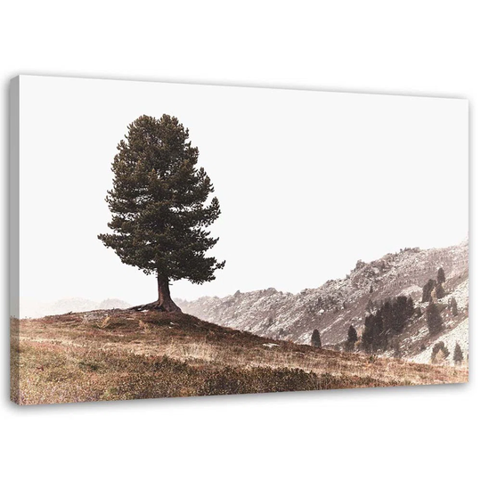 Canvas Print Tree Mountains Nature
