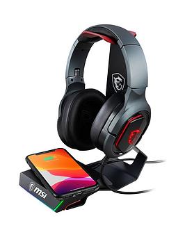 Msi Immerse Hs01 Combo Gaming Headset Stand With Wireless Charger