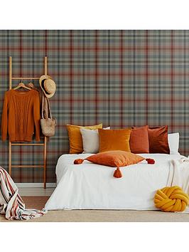 Fresco Cosy Tartan Red/Green Wallpaper