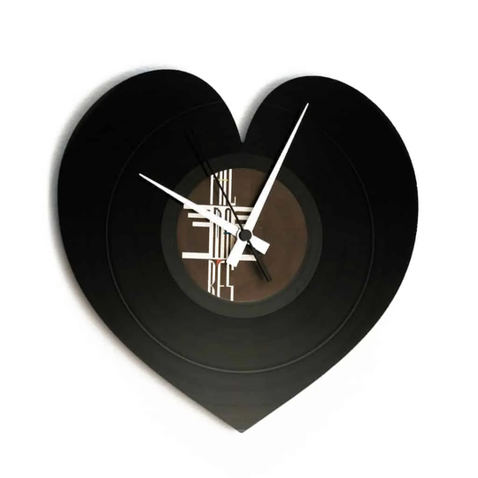 Heart Shaped Vinyl 30cm Silent Wall Clock