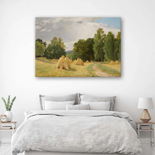 Canvas Print REPRODUCTION Haystack - I.Shishkin