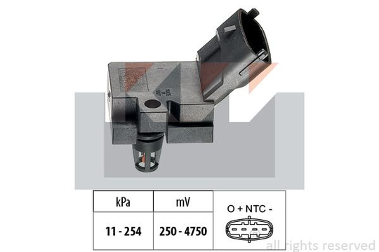 Air Pressure Sensor, height adaptation Made in Italy - OE Equivalent 493078 KW 493078