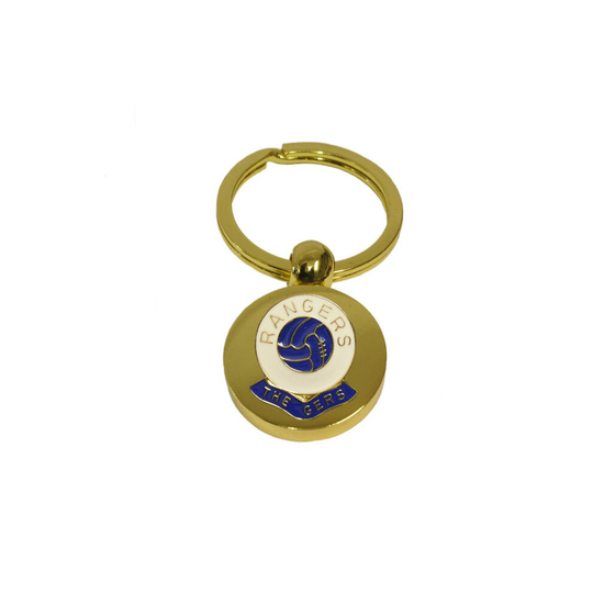 Glasgow Rangers football club gold disc keyring