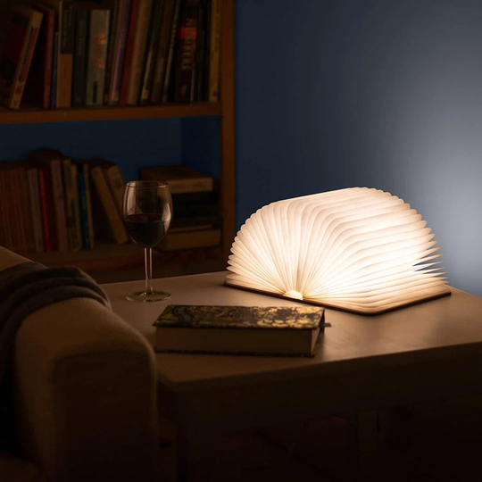 Large Wooden Folding Magnetic Led Book Lamp