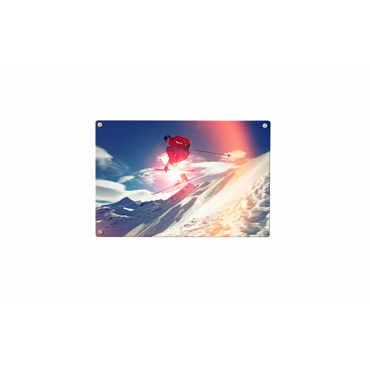 Mountains Snow Magnetic Wall Mounted Photo Memo Board