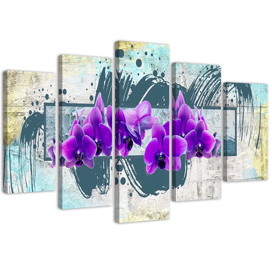 Canvas Print Orchid Purple Flower