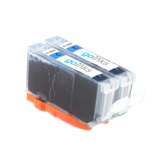 Compatible 2 Go Inks Cyan HP 364 XL (HP364C) Printer Ink Cartridges Compatible / non-OEM for HP Photosmart Printers