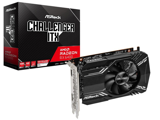 Asrock RX 6400 Challenger ITX 4GB Graphics Card