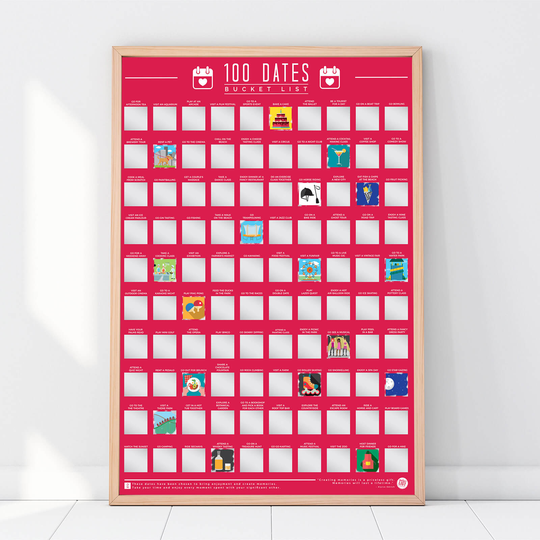 100 Dates Scratch off Poster