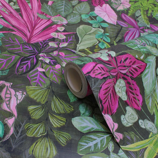 Paoletti Veadeiros Pink Digitally Printed Floral Wallpaper