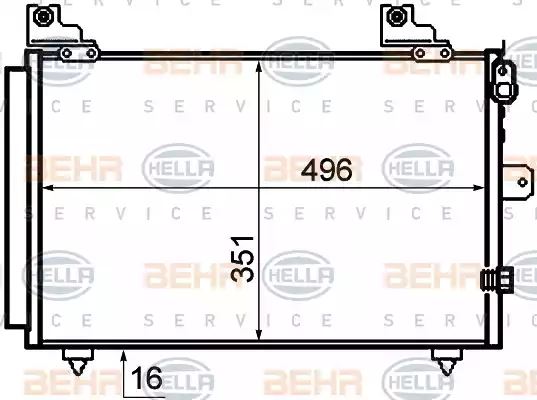Condenser Air Conditioning 8FC351319-201 by Hella