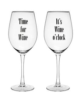 Premier Housewares Verity Set Of Two Wine Glasses