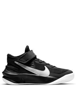 Nike Team Hustle D 10 Junior Flyease Trainers - Black/White