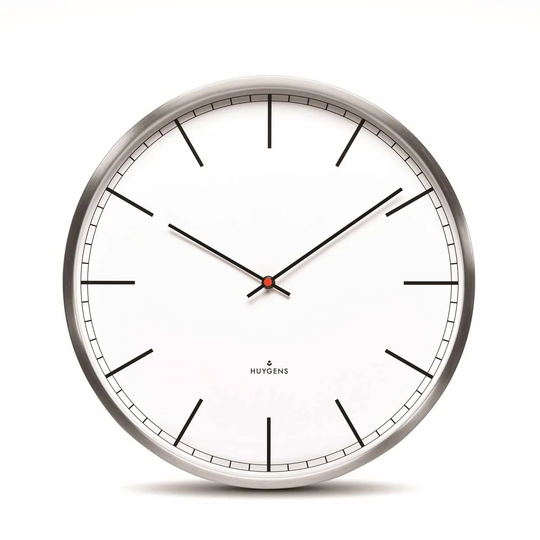 Huygens One Index Clock - White/35Cm