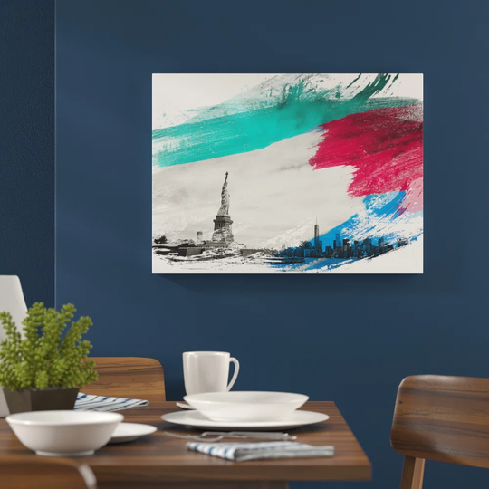 'Statue of Liberty New York USA' Graphic Art Print Poster