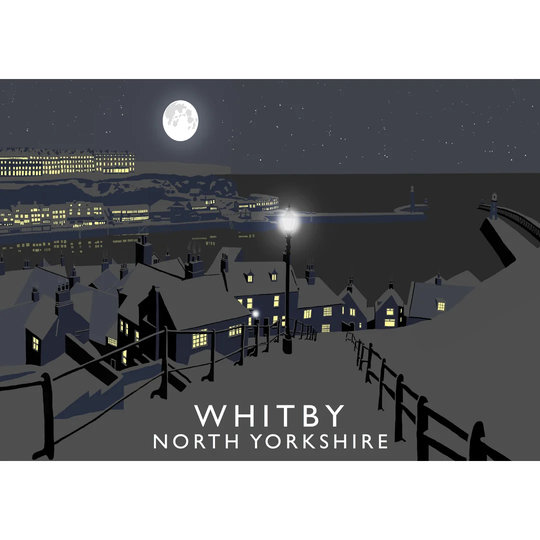 Whitby Night by Richard O'Neil - Picture Frame Graphic Art Print on Paper