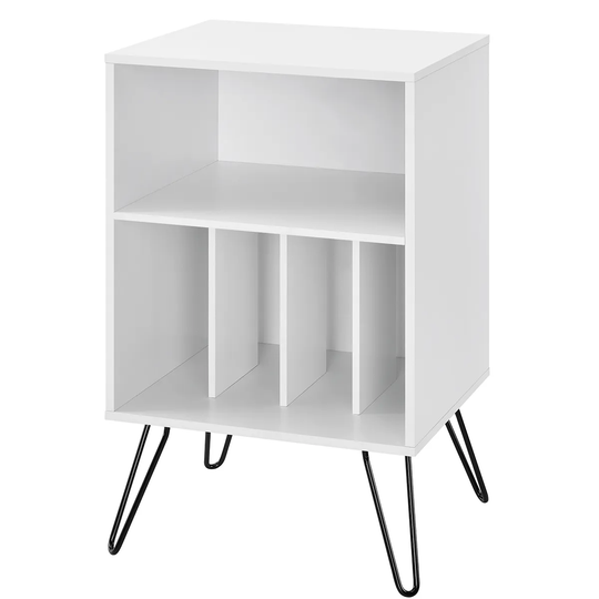 Solstice Anthe Turntable Stand with Storage - White