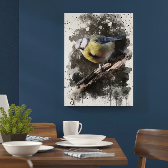 'Blue Titmouse Bird' Graphic Art Print Poster