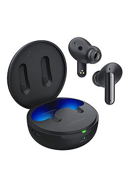 Lg Tone Free Ufp9 - Plug &Amp; Wireless Active Noise Cancellation True Wireless Bluetooth Earbuds, Uvnano 99.9% Bacteria Free, Immersive 3D Sound - Black