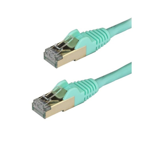 StarTech.com Cat6a 1M Aqua Patch Cable STP
