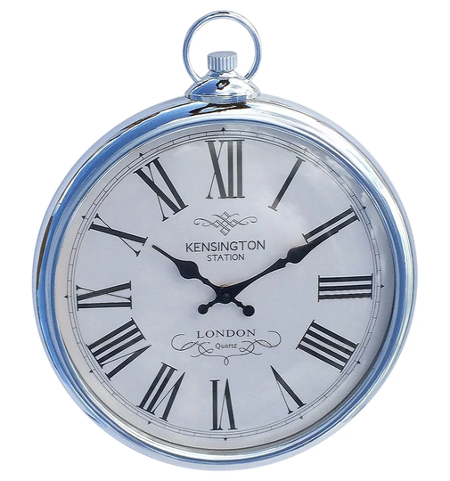 Roxy Silver 40cm Wall Clock