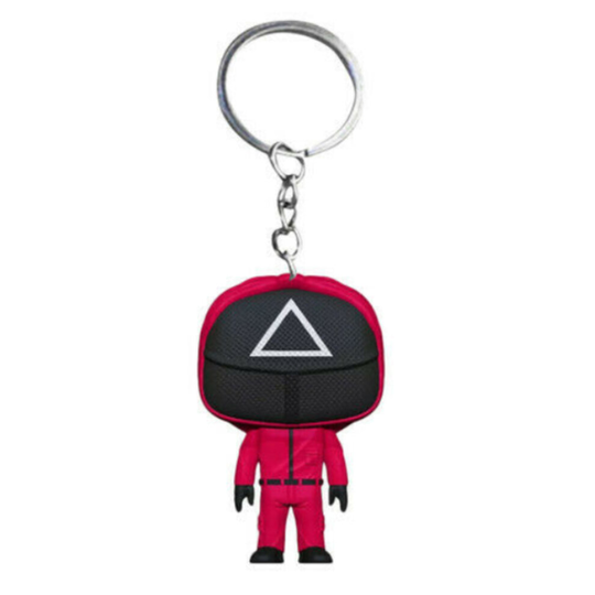 (Triangles) 2021 Squid Game Fidget Toys Relief Figure Soldier Key Chain Bag Charm Keychain