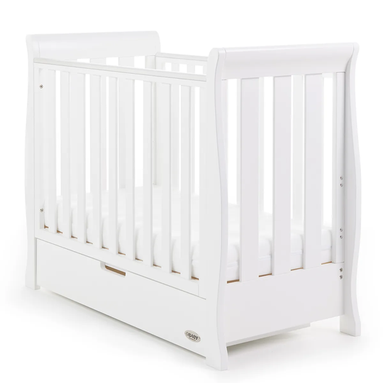 Obaby Stamford Space Saver Sleigh Cot - White