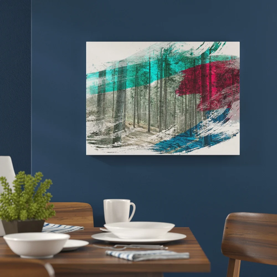 'Landscape Conifer Tree Forest' Graphic Art Print Poster