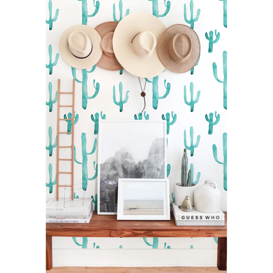 Lampp Cactus Roll Cacti Floral Wallpaper