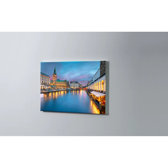 Hamburg City Magnetic Wall Mounted Cork Board