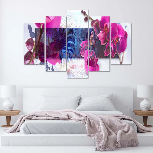 Canvas Print Orchid Abstraction Pink