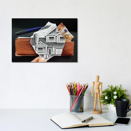 Pencil vs. Camera - Investment by Ben Heine - Wrapped Canvas Photograph