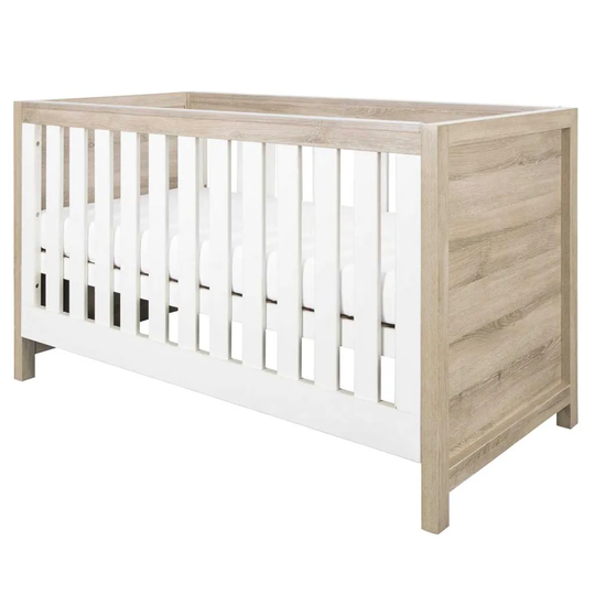 Tutti Bambini Modena 3-in-1 Cot Bed - White & Oak