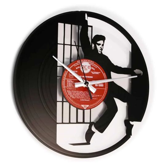 Jailhouse Rock Elvis Presley Fan Vinyl 30cm Silent Wall Clock