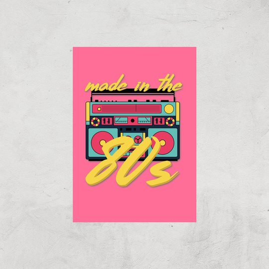 Made In The 80s Boombox Art Print - A4 - Print Only
