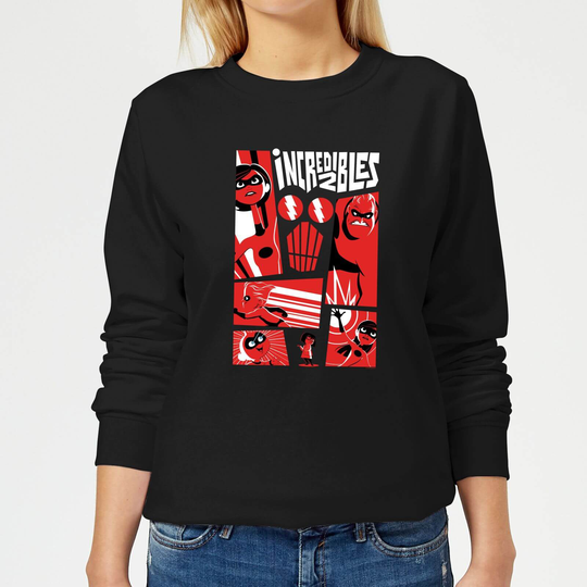 The Incredibles 2 Poster Women's Sweatshirt - Black - S - Black