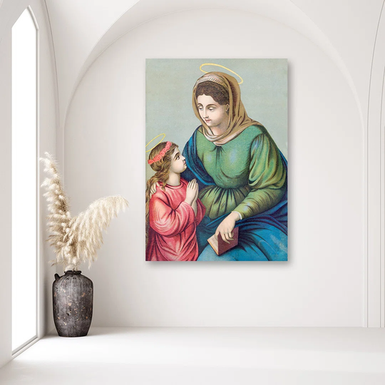 Canvas Print REPRODUCTION St. Anne And Virgin Mary