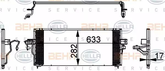 Condenser Air Conditioning 8FC351317-731 by Hella
